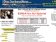 Tablet Screenshot of discjockeysnow.com
